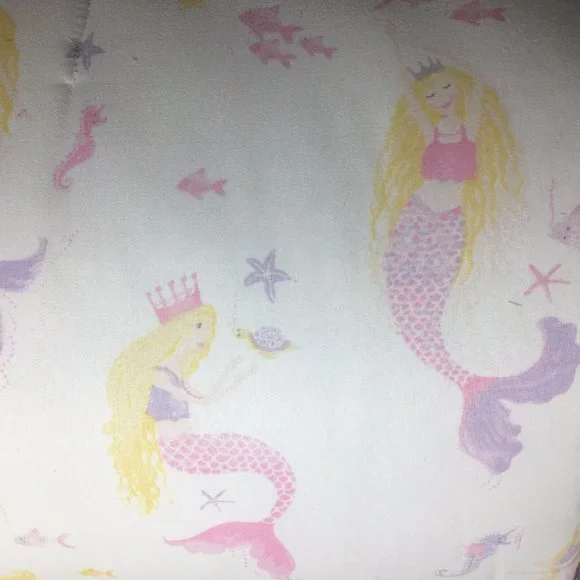 5pc Cynthia Rowley Mermaid FULL QUEEN Comforter Pillow Set Ocean Turtle Seahorse